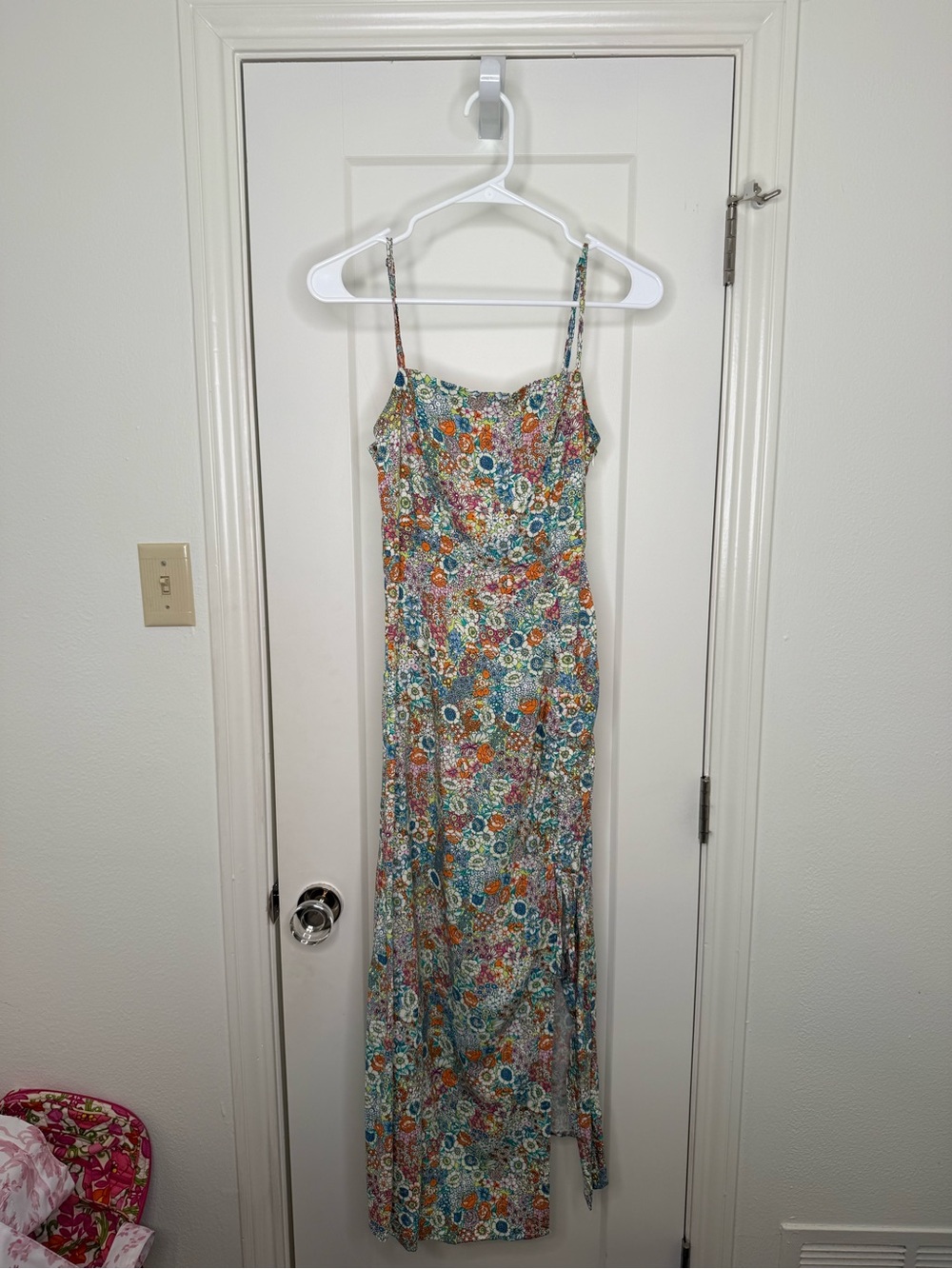 O'Neill Floral Midi Dress in Teal, Orange, White